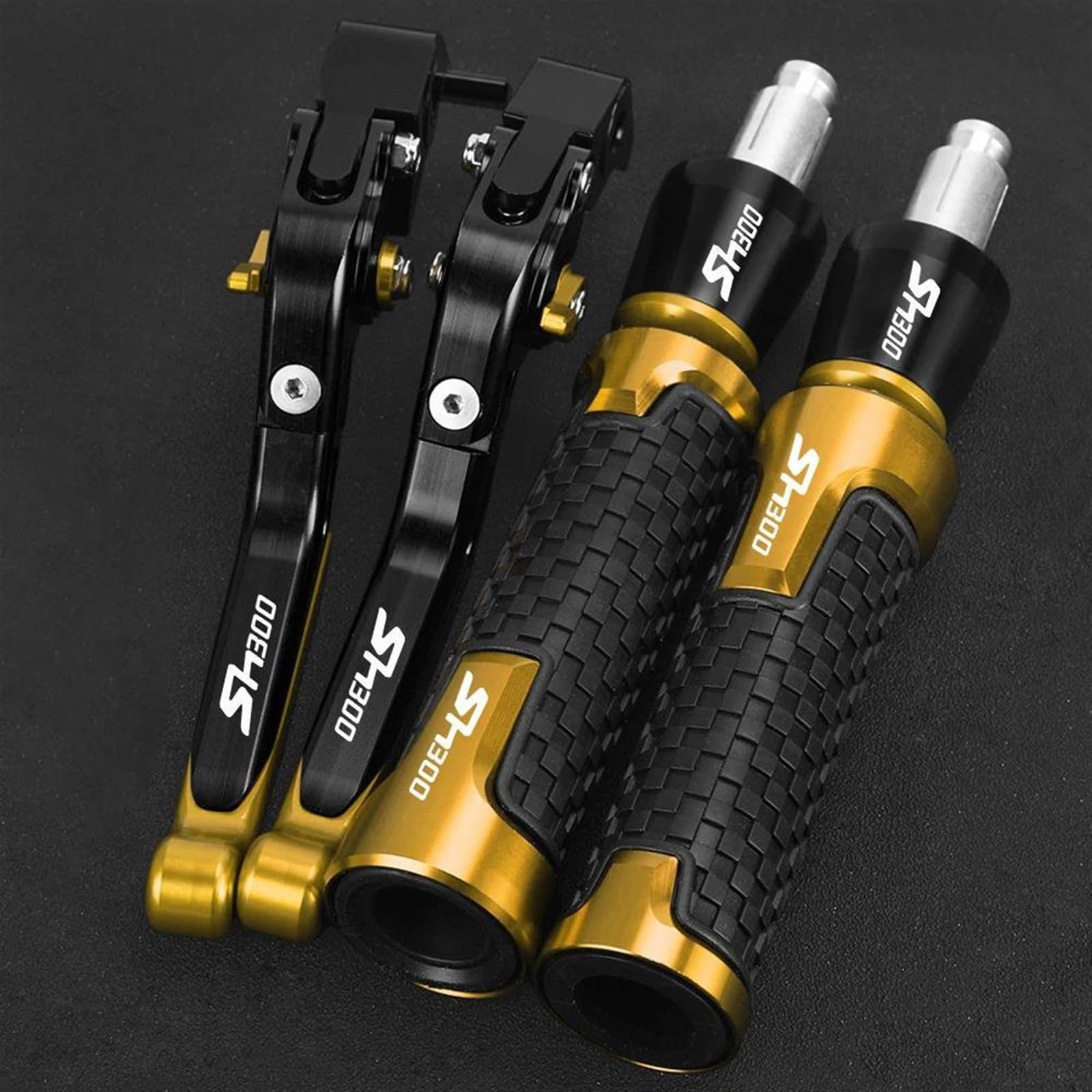 Palanca embrague freno para Honda SH300 SH300i 2018-2024 empuñaduras ajustables moto amarillo
