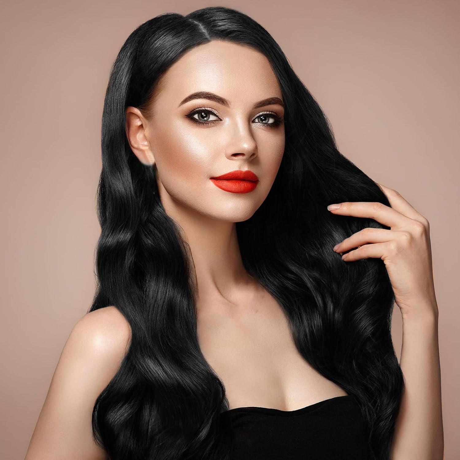 Long Wavy Black Wig For Women Girls 27 Inch Long Curly Full Hair Wavy Heat-Resistant Wig Cosplay Costume Charming Wig For Daily Carnival Fasching Soft_voghion.com