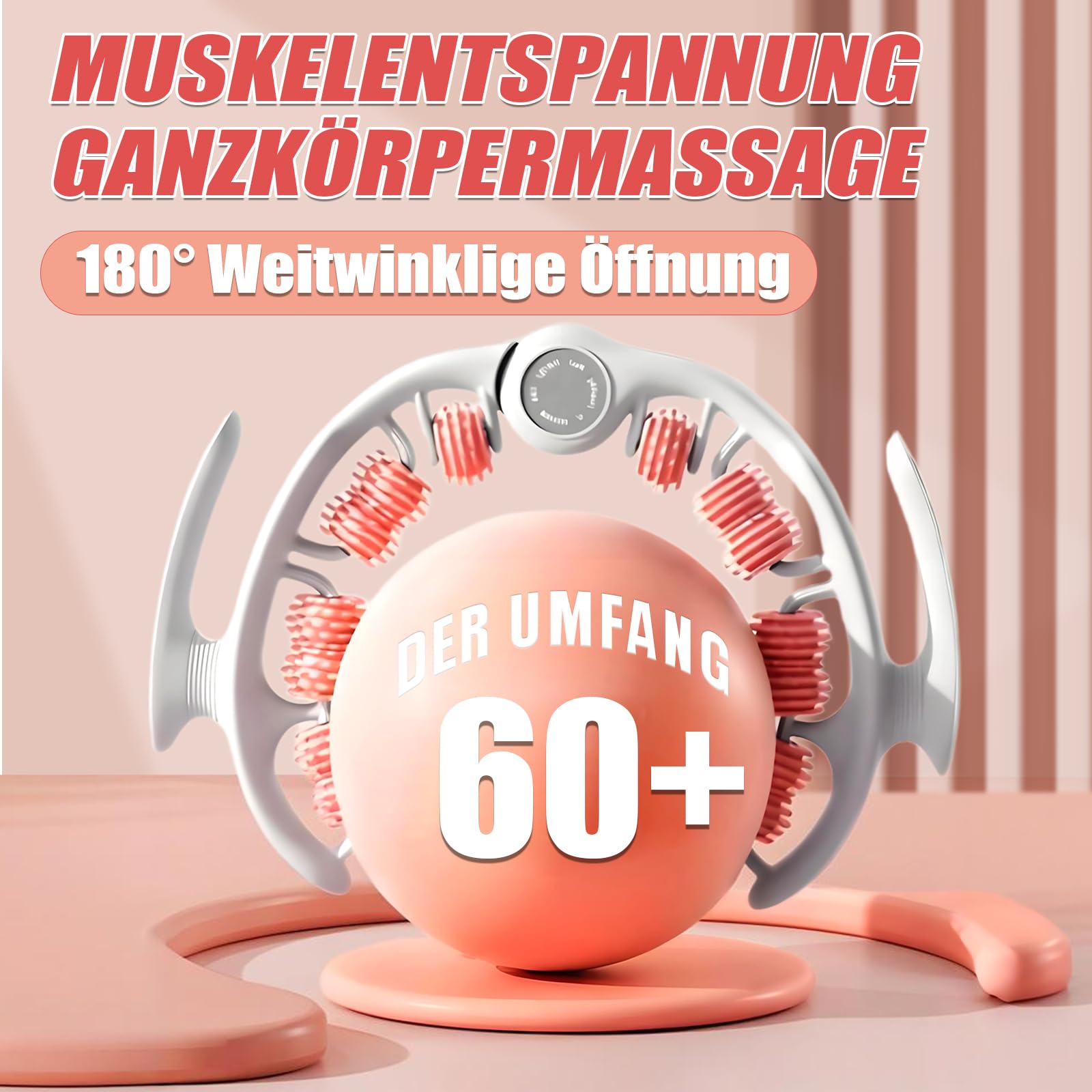 Cellulite Massagegerät Linderung von Muskelbeschwerden und Schmerzen, DINYOAN Muskeltherapie Massagestab für Taille und Beine, Abnehmbar, Massage von Kopfhaut, Armen, Nacken und Schultern