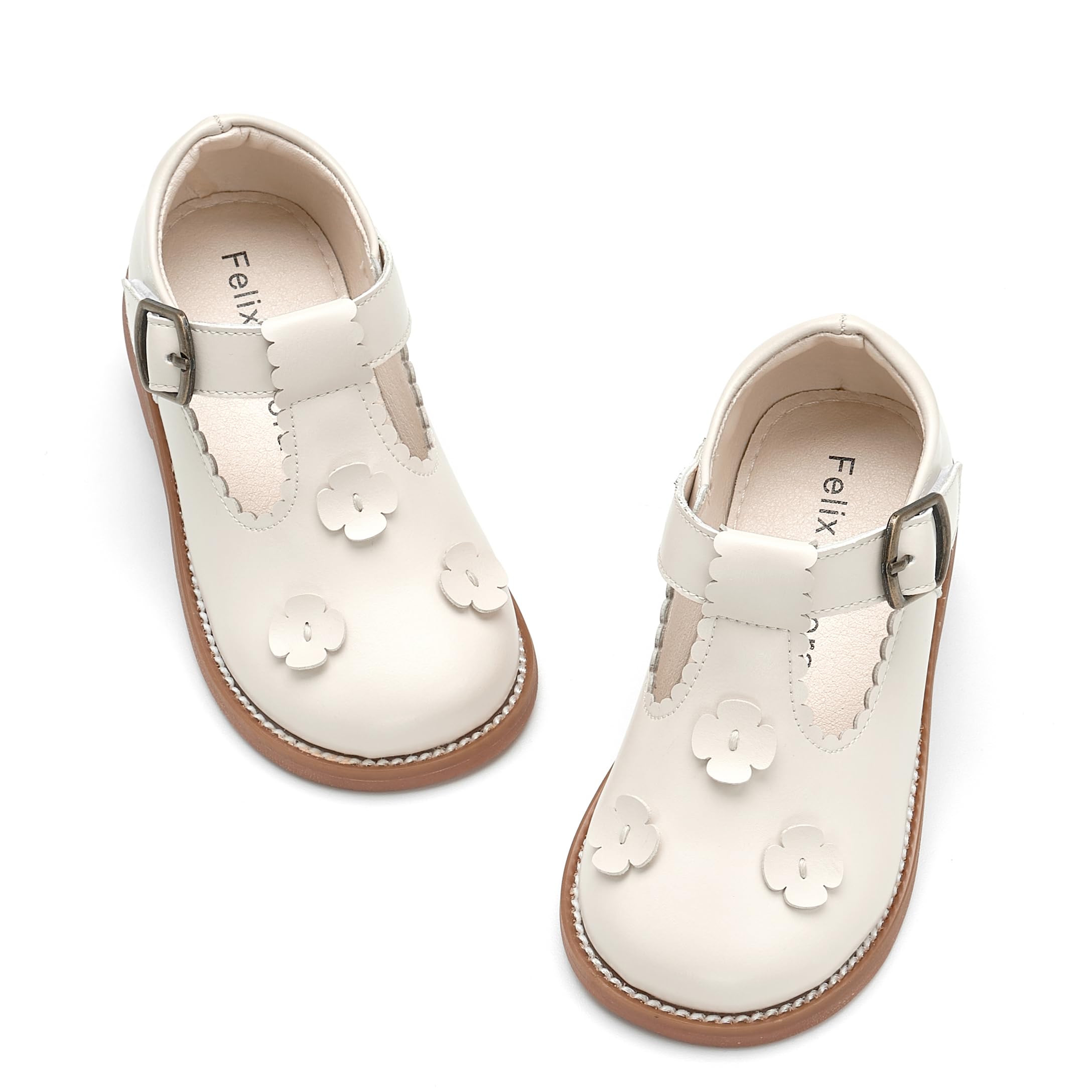 Felix &amp; Flora Toddler Girl Mary Jane Dress Shoes - School Oxford Flats for Girl Party Shoes.