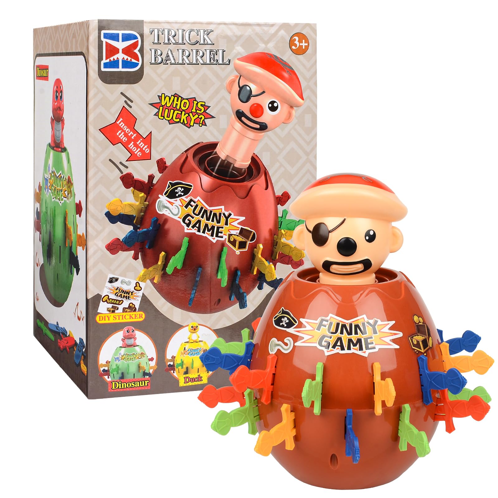 Yizemay Pop Up Pirate Toys, Pirate Dash Jumping Pirate Game, Family Kids Board Game for Children 4, 5, 6, 7, 8 Year Old Boys Girls Adults