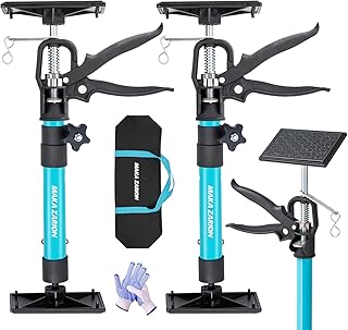 Steel Cabinet Jacks for Installing Cabinets, 3rd Hand Support System Load 154LB, Adjustable Support Pole Jack 13.8-23.6 in, Perfect for Cabinet Lift Installation Tools, Quick Support Rod, 2-Pack