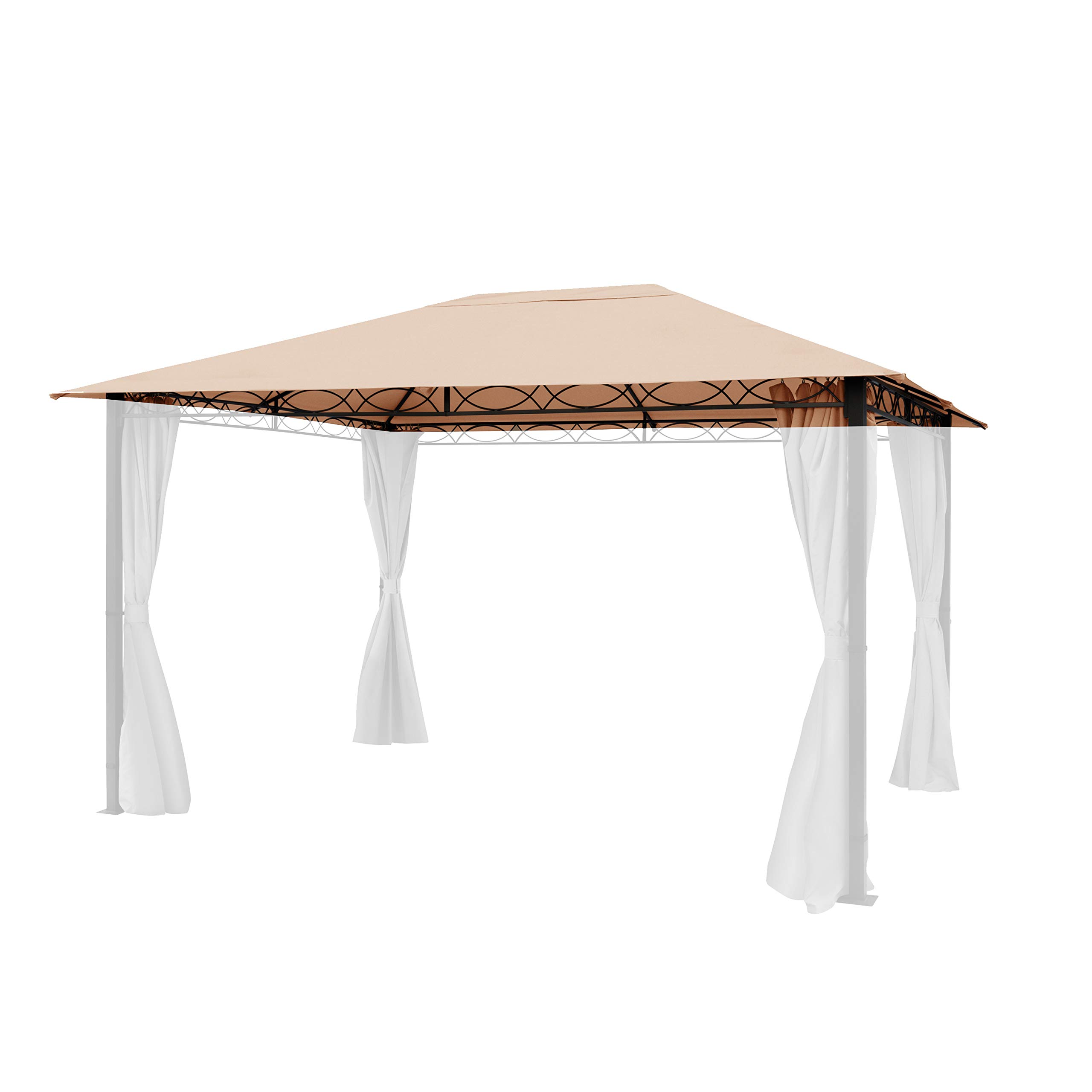 Replacement roof 3x4 m for Rendezvous Premium approx. 220g/mยฒ polyester in cappuccino