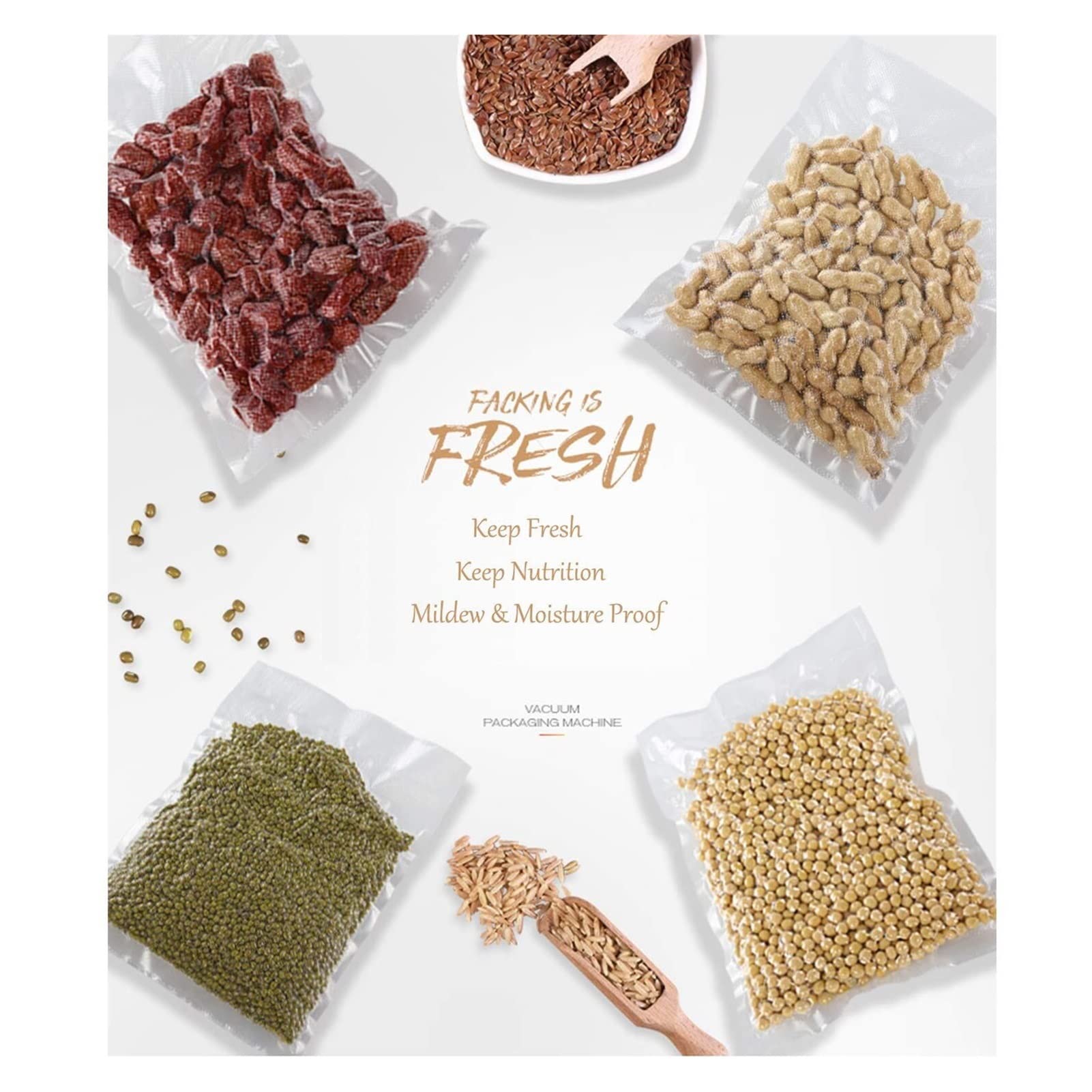 Bolsas de rollo Sous Vide para máquina de envasado al vacío Embalaje Bolsas de vacío de almacenamiento de alimentos para sellador al vacío La longitud es de 1500 cm (Color : 20CM x 1500CM x 2) (28cm