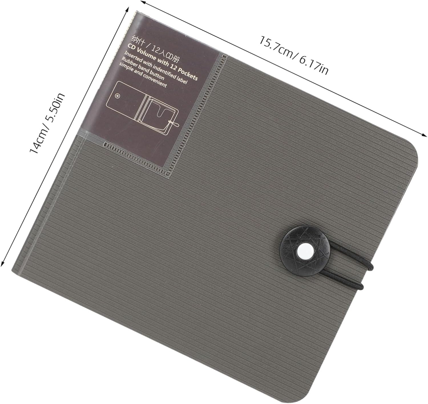 CD Storage Binder Bag 12 Capacity PP Organizer with Labels image 2