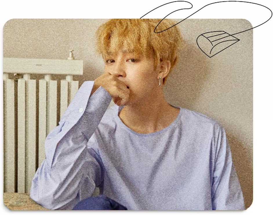 Loheag Clinor BTS Bangtan Boys Mouse Mat, Love Yourself, Jungkook, Jimin, V, Suga, Jin, J-Hope, Rap Monster, Excellent Gift for the Fan Army multicolour Jimin 26 x 21 cm