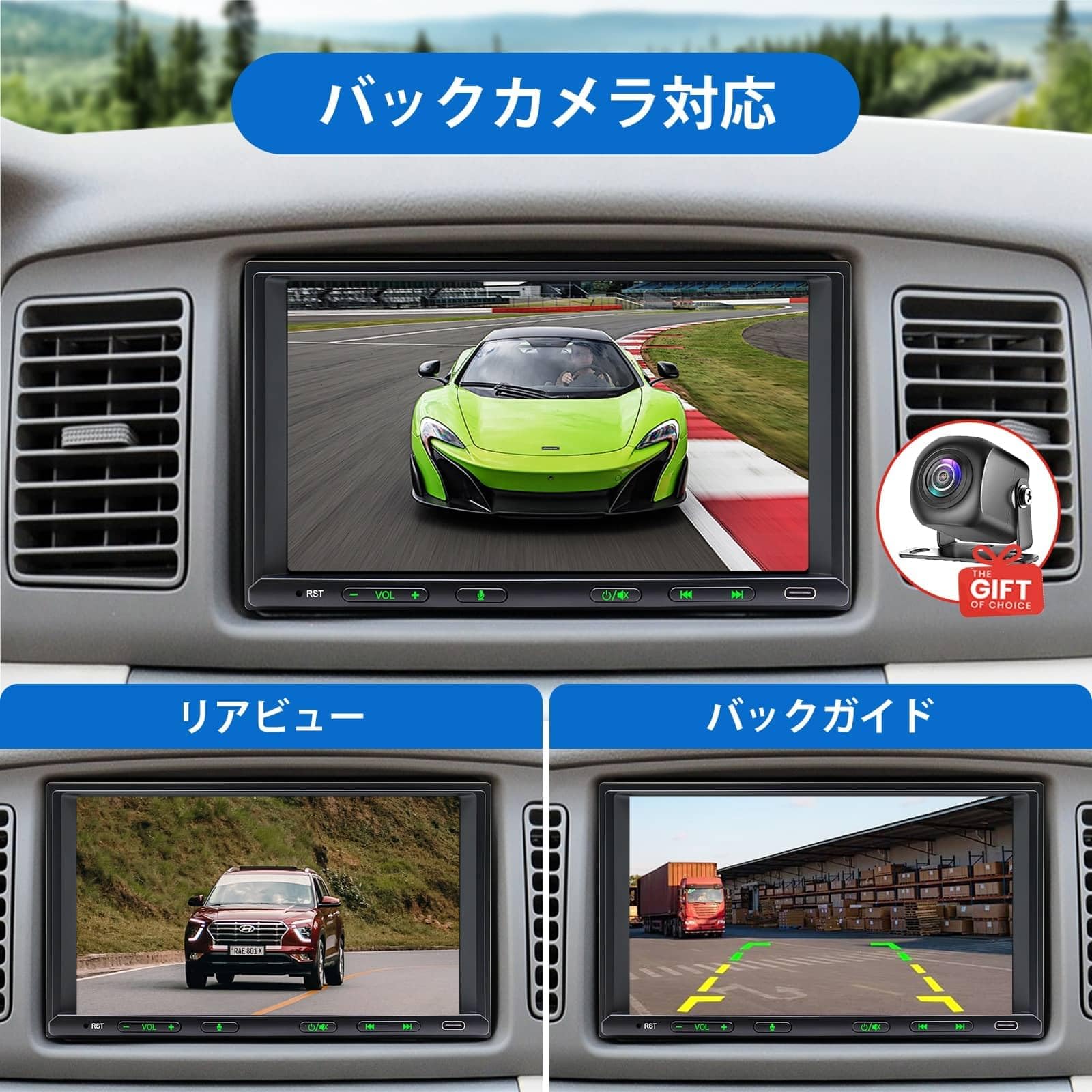Amazon.co.jp: 2DIN&7インチディスプレイオーディオ 無線CarPlay+