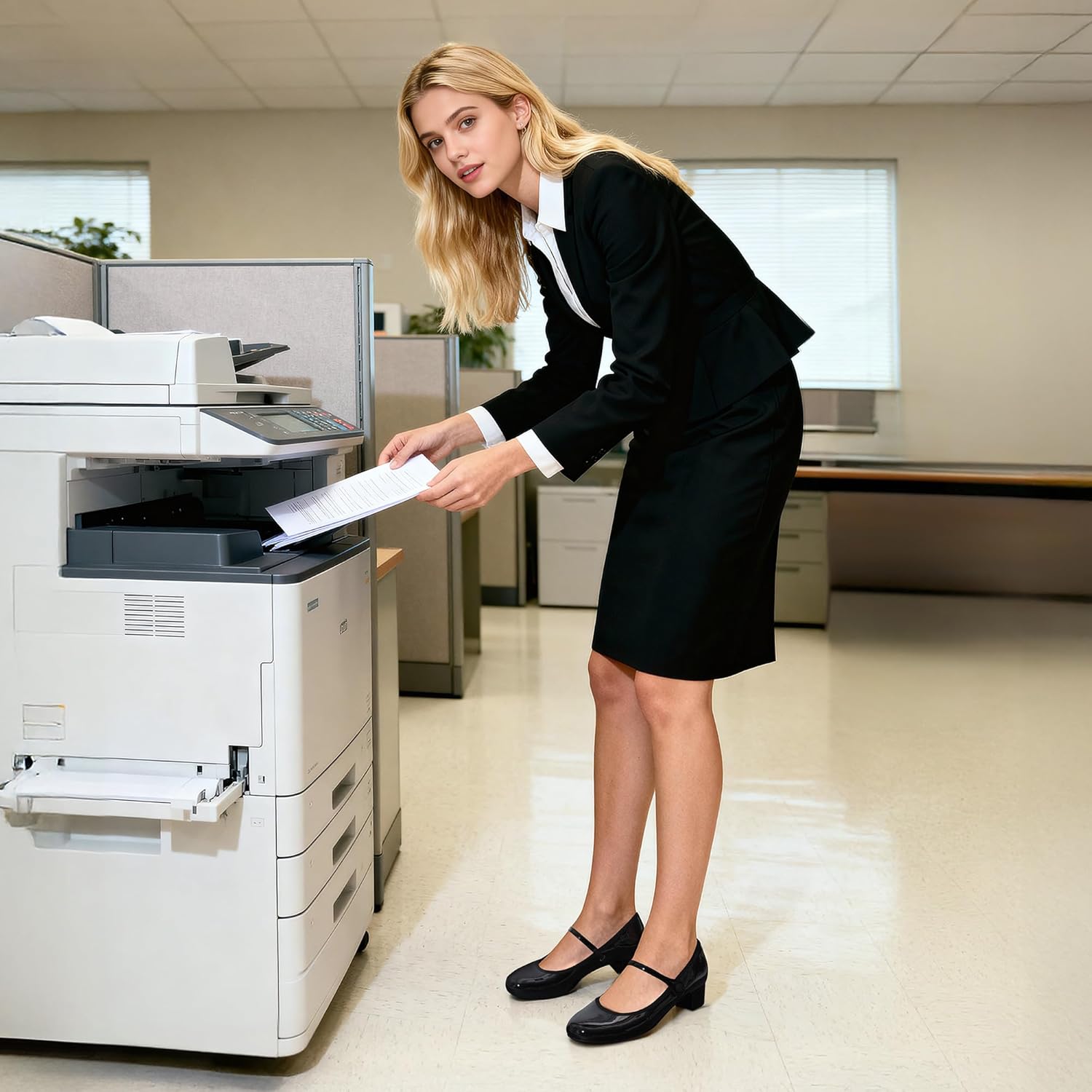 DREAM PAIRS Women's Mary Jane Chunky Low Heels Comfortable Slip on Dress Shoes for Women Closed Round Toe Casual Cute Work Pumps Flats Shoes - Image 2