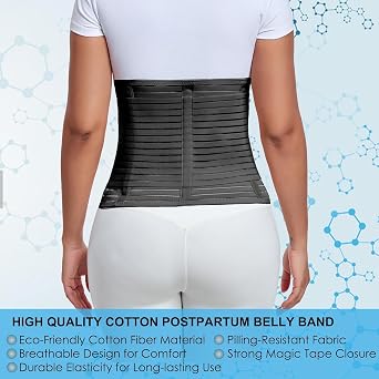 MAMODY Abdominal Binder Compression Belly Wrap for Postpartum Recovery