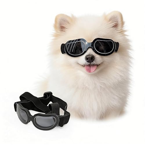 ENJOYING - Gafas de sol para perros de raza pequeña, protección contra rayos UV, para exteriores, resistente…