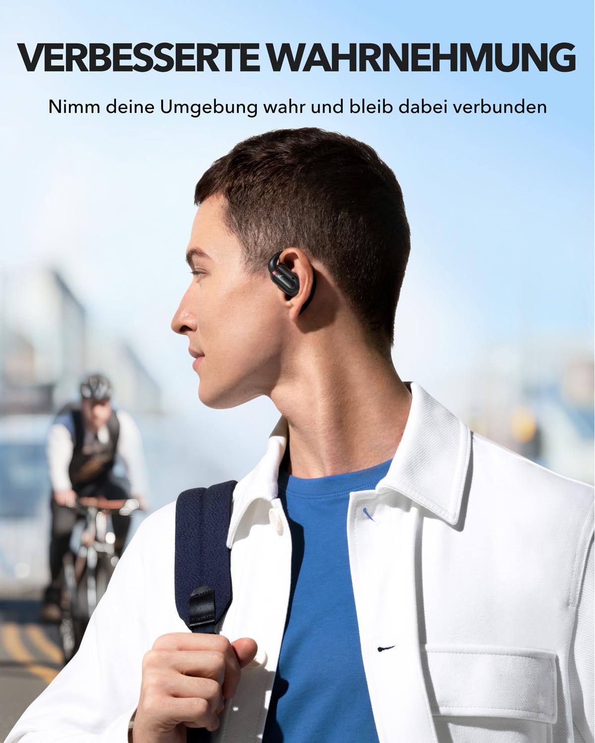 soundcore by Anker V30i Open Ear Kopfhörer, leichte und komfortable Wireless Earbuds, Bequeme und ergonomische Ohrbügel, satter Bass, 36h Spielzeit, Bluetooth 5.3, App-Steuerung, klare Anrufqualität