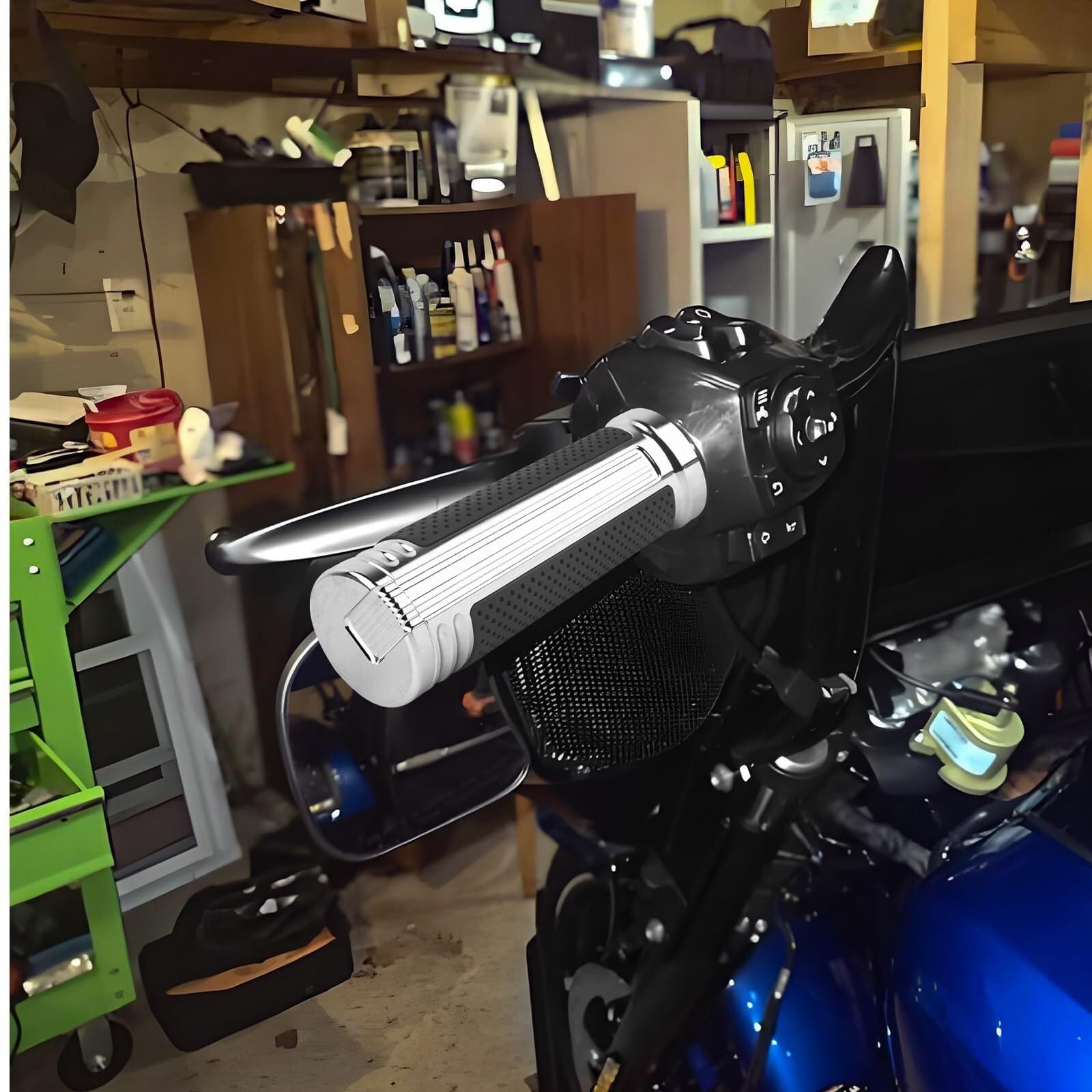 Poignées de Guidon de Moto en Alliage d'aluminium de 25 mm – Poignées modifiées for Scooter, vélo électrique et Distributeur de Carburant