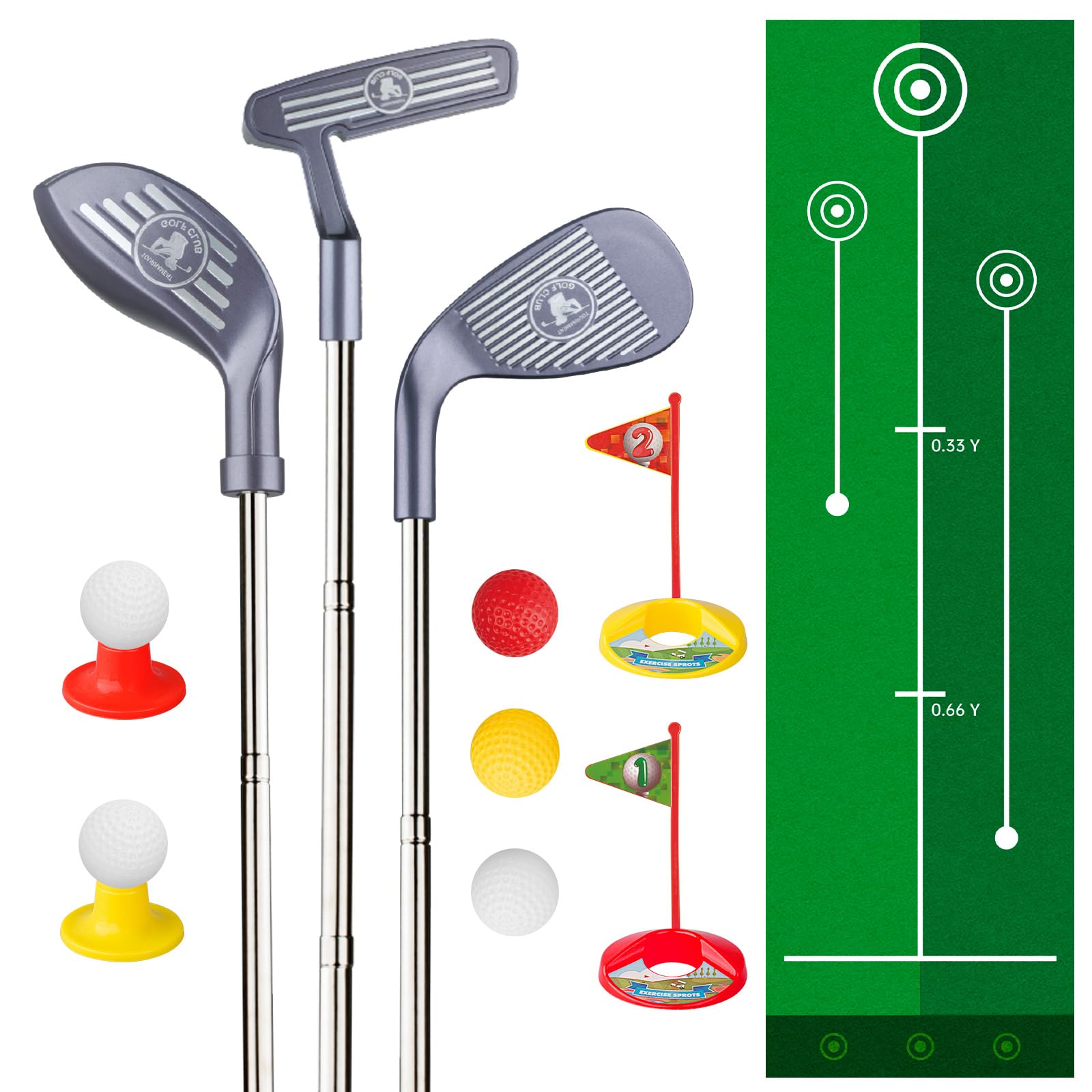 Amazon.com: Popsunny Kids Golf Club Set for 3-5 Year Olds