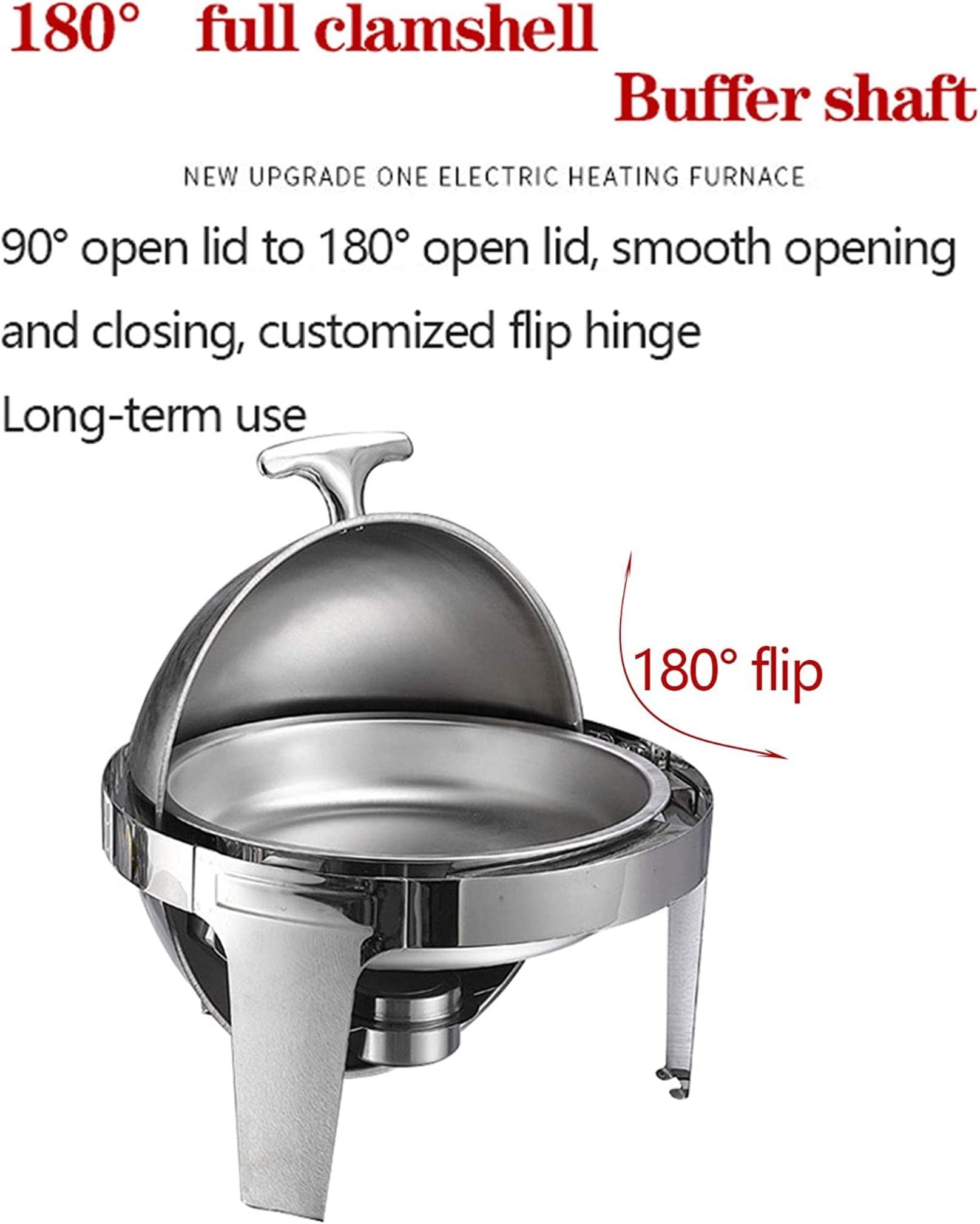 Calentador de Comida Electrico, Catering Chafing Dish Calentador para Buffet, 6L Calienta Platos Bandeja de Calentamiento para Bodas o Fiestas Buffet