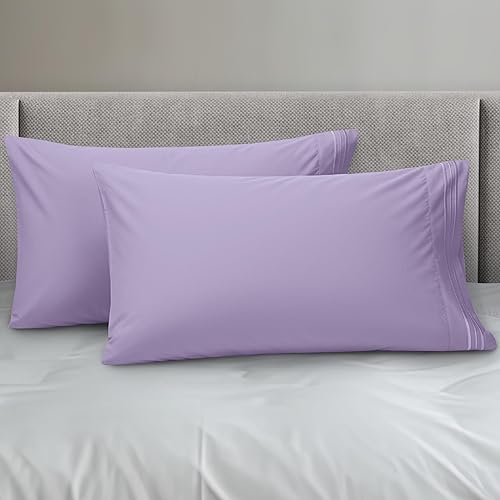 Vista 11 de Elegant Comfort Juego de fundas de almohada de 2 piezas de calidad hotelera, lujosas y suaves fundas de almohada de calidad egipcia de 1500 hilos