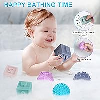 Vista 6 de Juguetes para bebés de 6 a 12 meses, juguetes Montessori para bebés de 0 a 3 a 6 a 12 meses, bloques de construcción apilables y bolas sensoriales