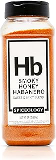 Spiceology - Smoky Honey Habanero - Use On: Ribs, Wings, Steak, Hamburgers, Chicken, Pork, Bacon - BBBQ Rubs and Spices For Smoking and Grilling - Sweet and Spicy Seasoning - Spices and Seasonings - 24 oz