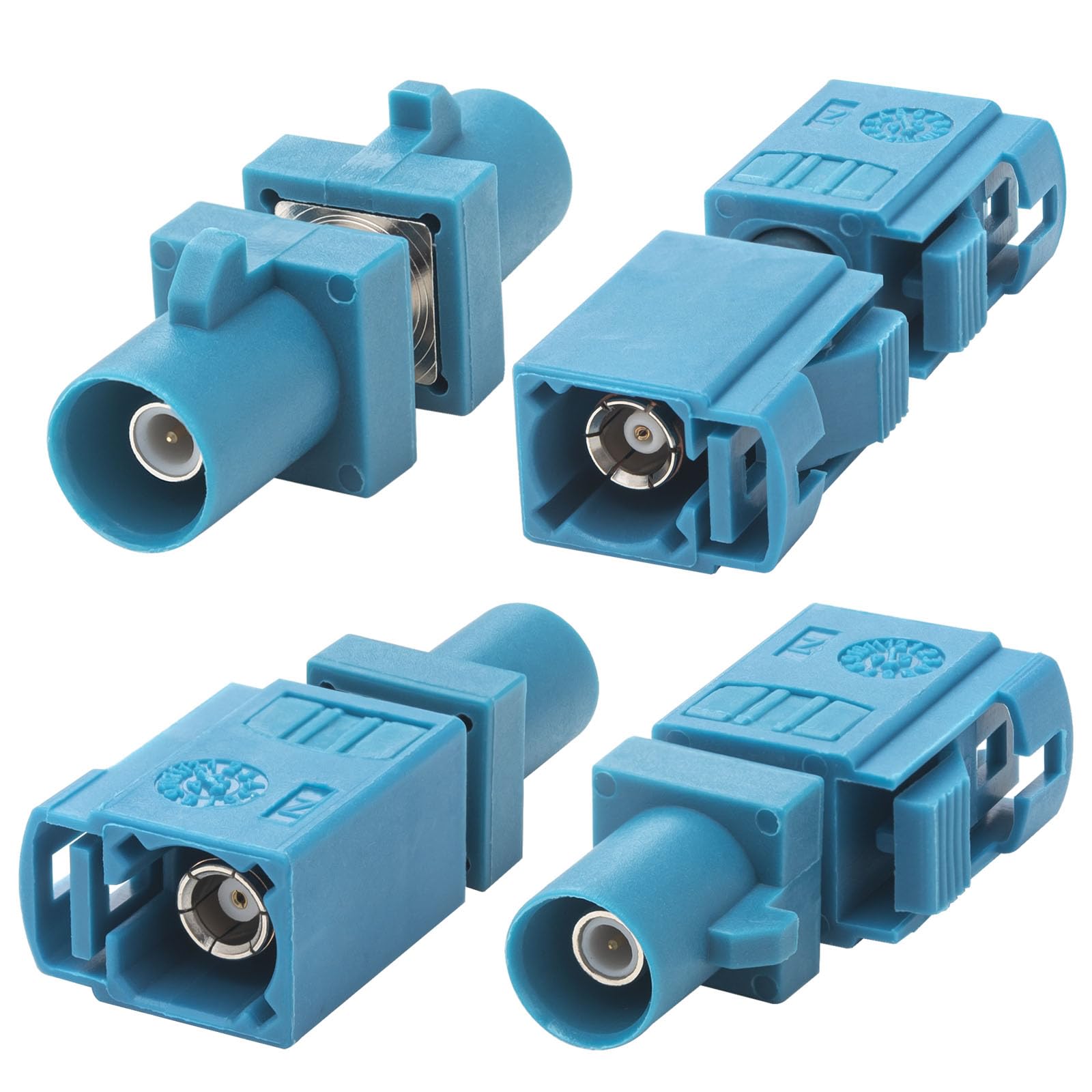 YOTENKO 4PCS Fakra Z Connector Kit, Includes Fakra Z Adapter Male to Female *2 + Female to Female + Male to Male, for Vehicle Car Stereo GPS Navigation