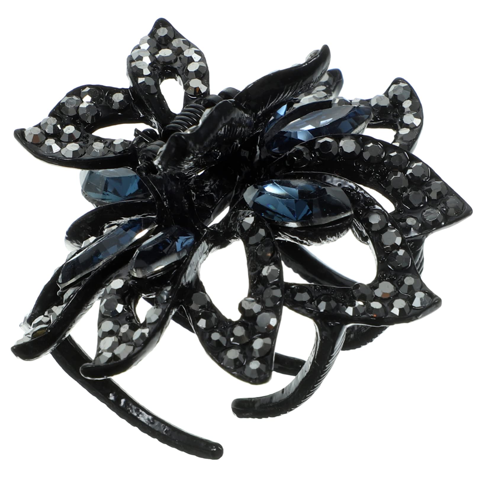 FOMIYES 5piezas Pinza De Pelo Diseño De Flor Horquilla Decorativa Para Mujer Clip De Uñas Antideslizante Adorno De Rhinestone Para Maquillaje y Cocinar