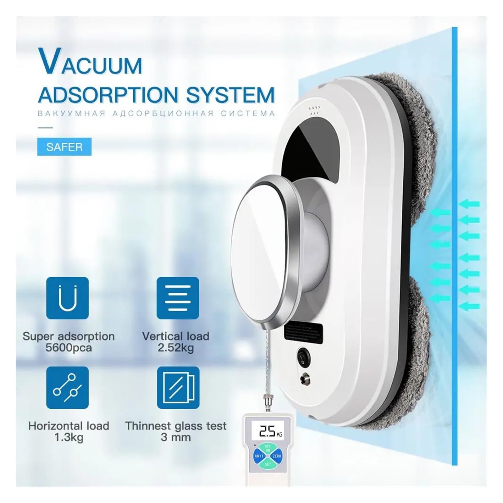 Robot Aspirapolvere Ultra Sottile For La Pulizia Delle Finestre Lavavetri Elettrico For Vetri Limpiacristales Telecomando For Casa