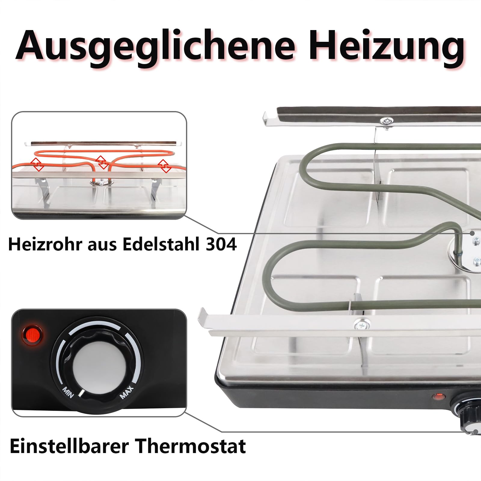 HENGMEI Appareil à raclette électrique en acier inoxydable avec poêles, plaque de cuisson antiadhésive et pierre naturelle pour 8 personnes, max. 1400 W, noir