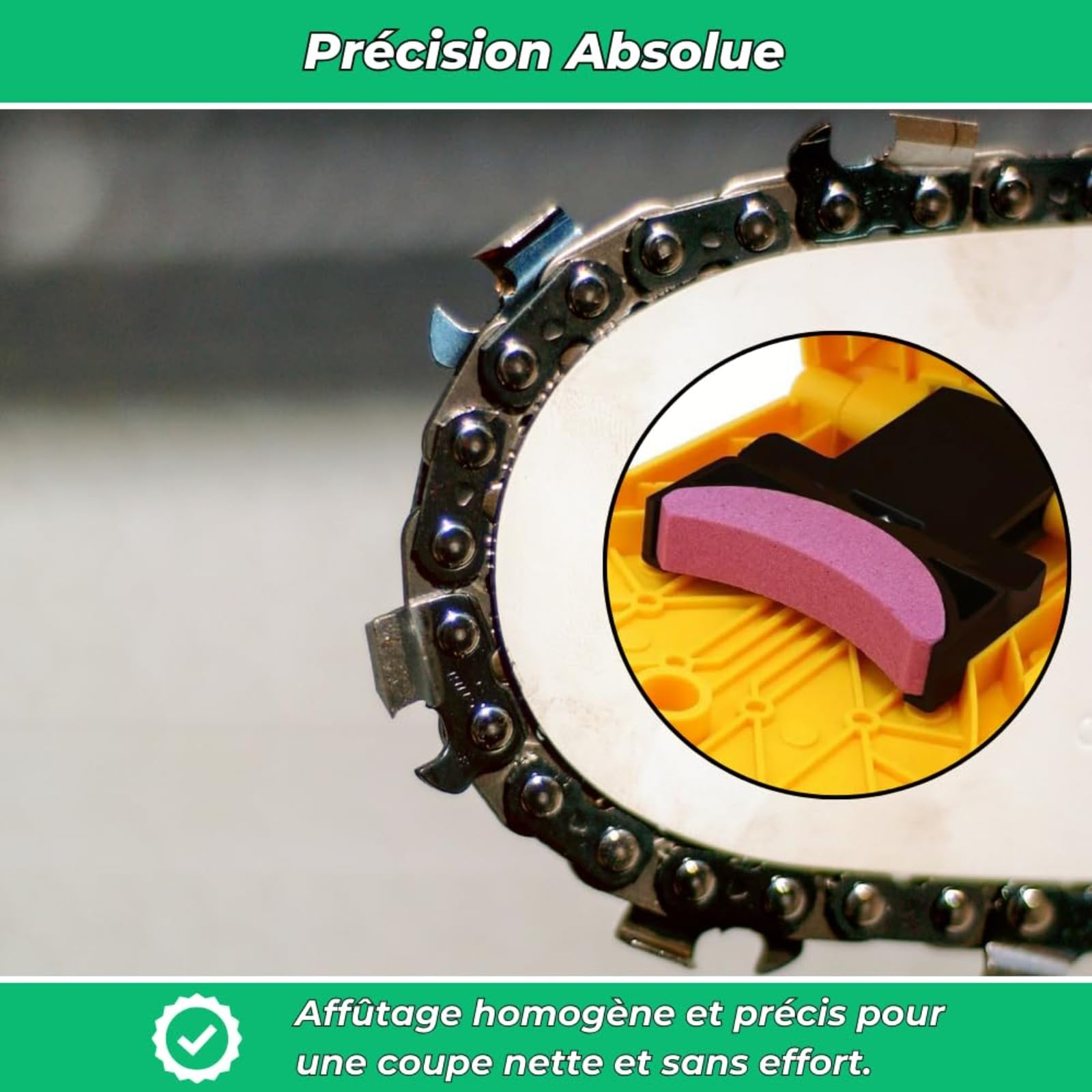 Kimeo Affût’PRO – Affûteur De Tronçonneuse Portable Ultra-rapide, Outils De Travail Du Bois Rapides Pour Bûcherons, Tondeuses À Gazon, Tronçonneuses