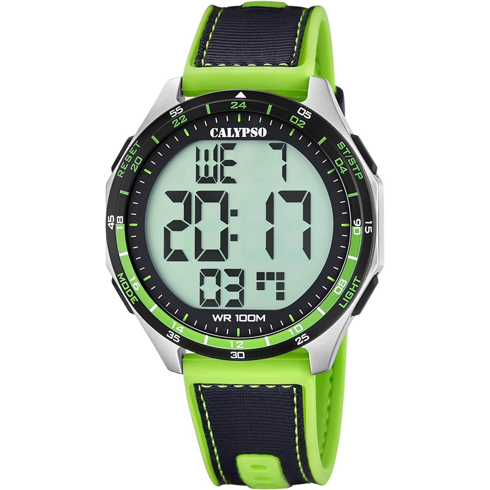 Calypso Orologio Digitale Uomo in Gomma Nero verde