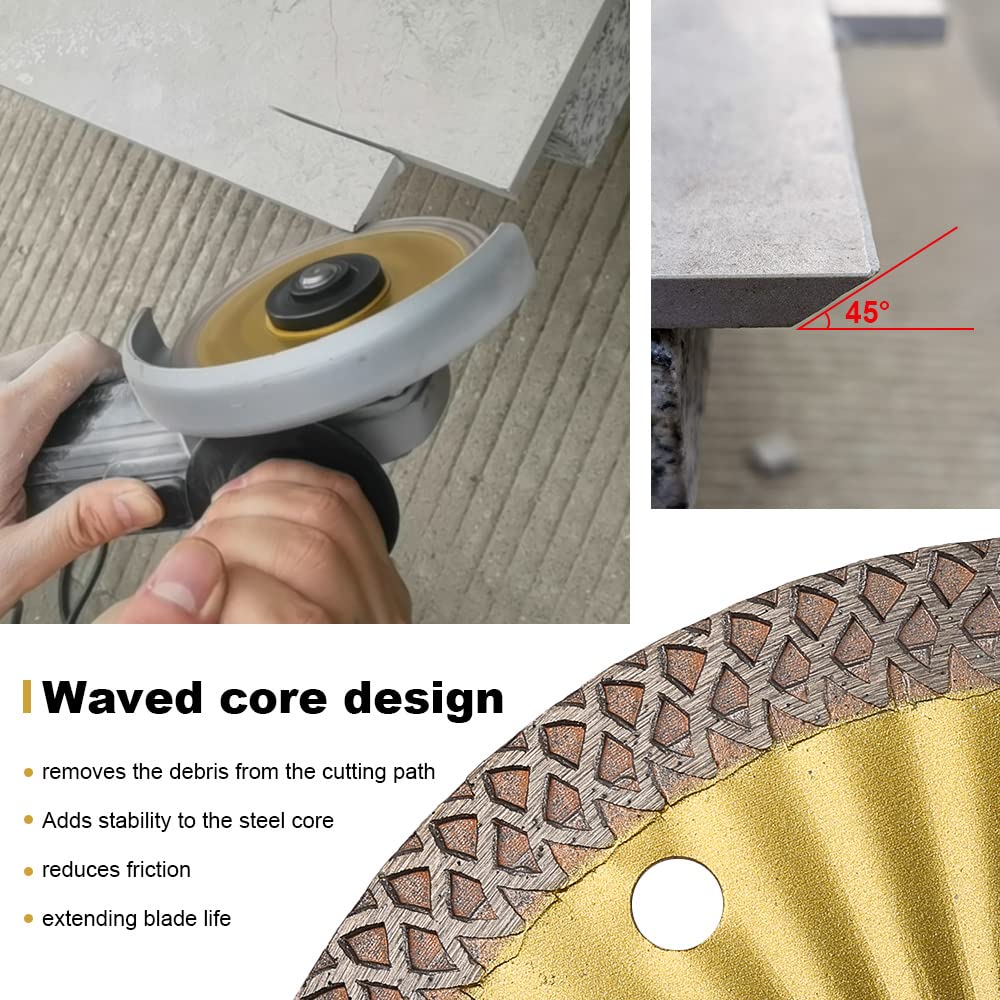 5 pz/scatola 4.5 "Super Thin Diamond Tile Blade per il taglio Porcellana Piastrelle Ceramica Granito Marmo (5, 4.5")