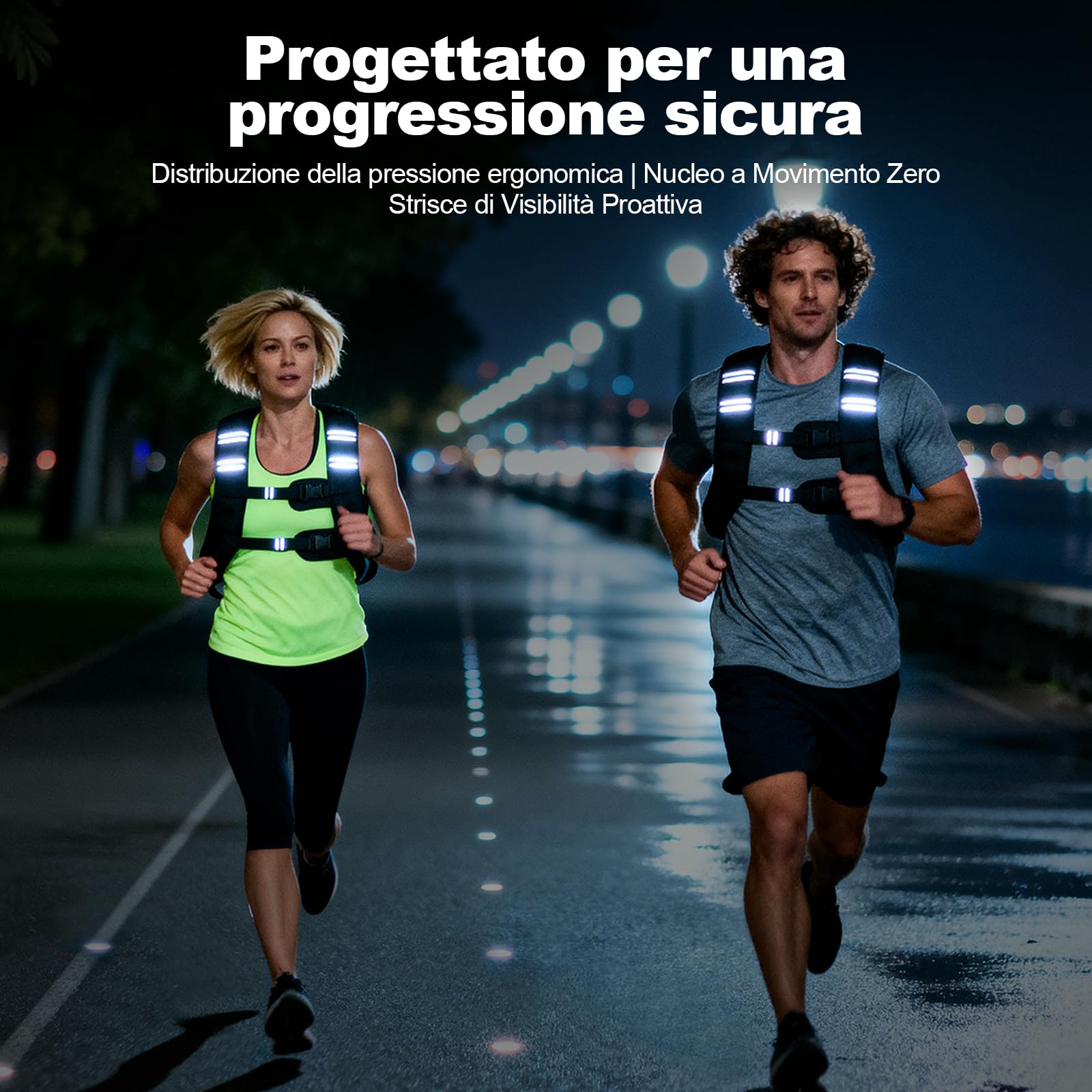 POWER GUIDANCE Giubbotto Zavorrato 6-20LB Peso Fisso, Neoprene Impermeabile, Fascia Toracica Regolabile (89-127cm), Tasca per CrossFit, Corsa, Allenamento Forza