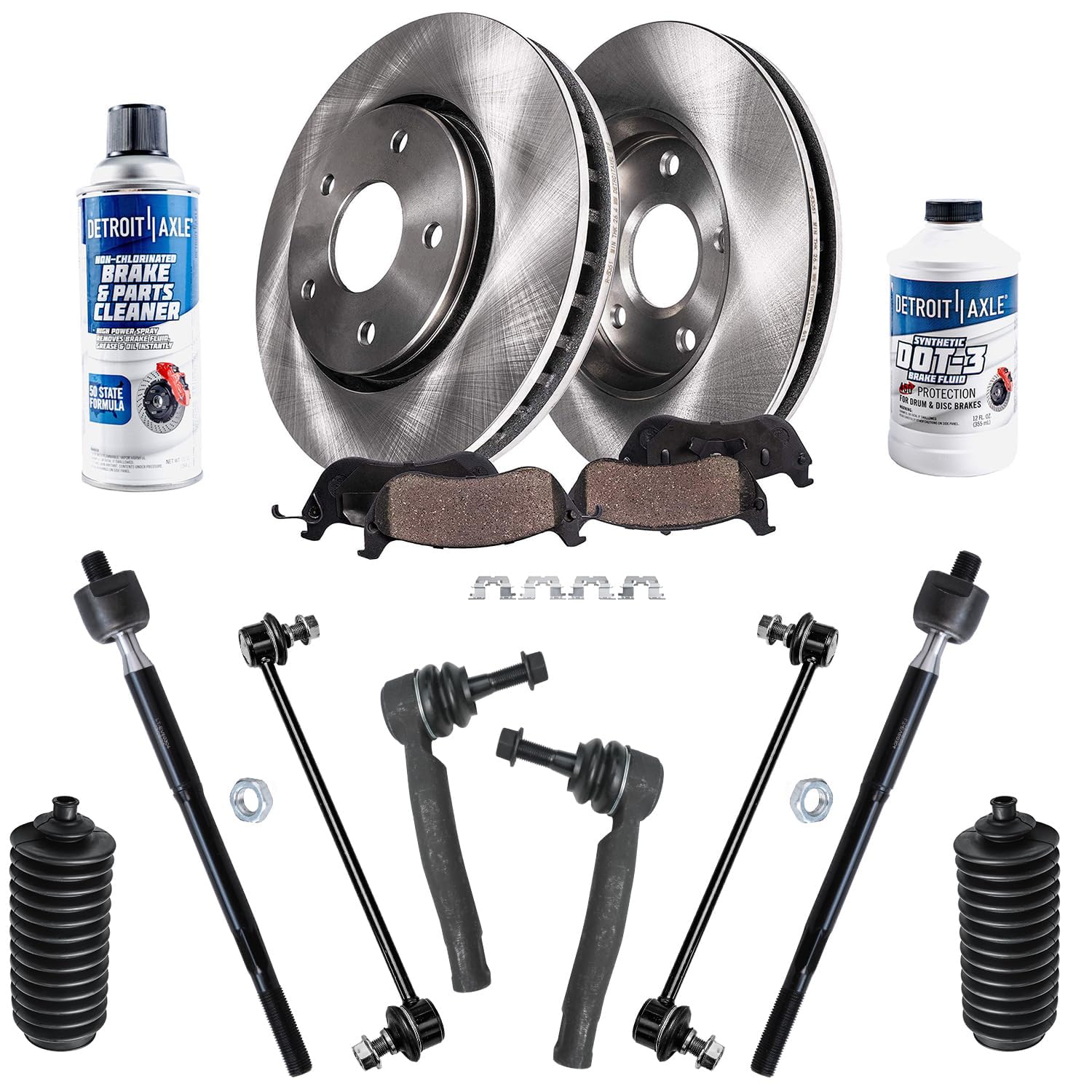 Detroit Axle - Front Brake Kit for 2004-2009 Toyota Prius