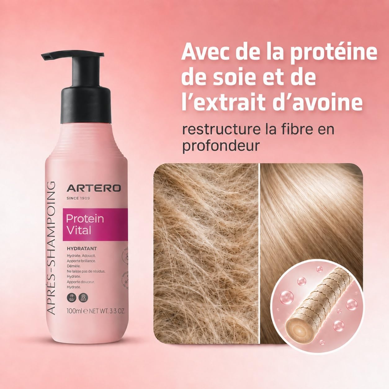 Après-shampooing pour Chiens et Chats Portein Vital d’Artero