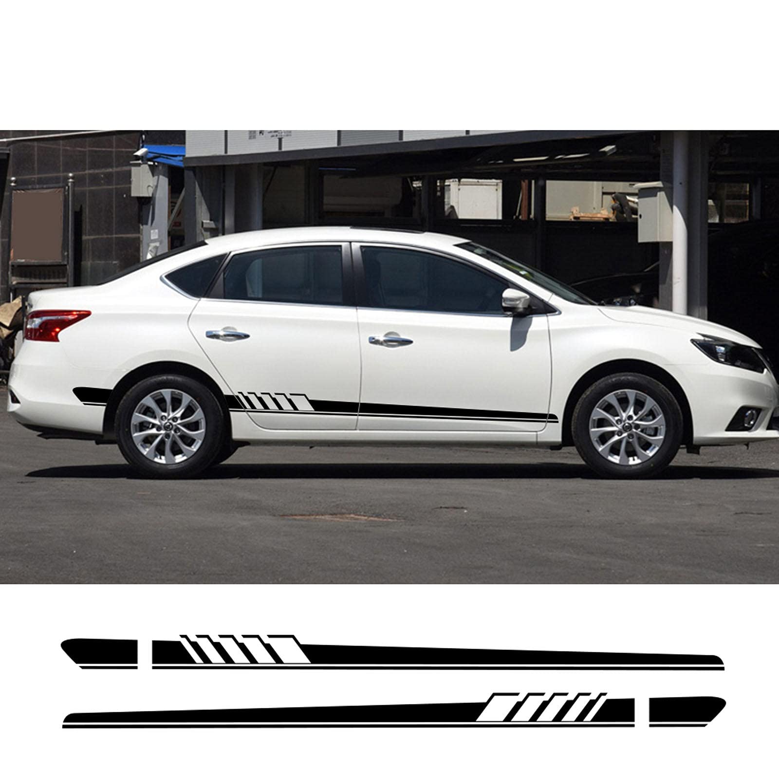 Buy Car Side Skirt Stickers stripe decal Vinyl Decals, For Nissan