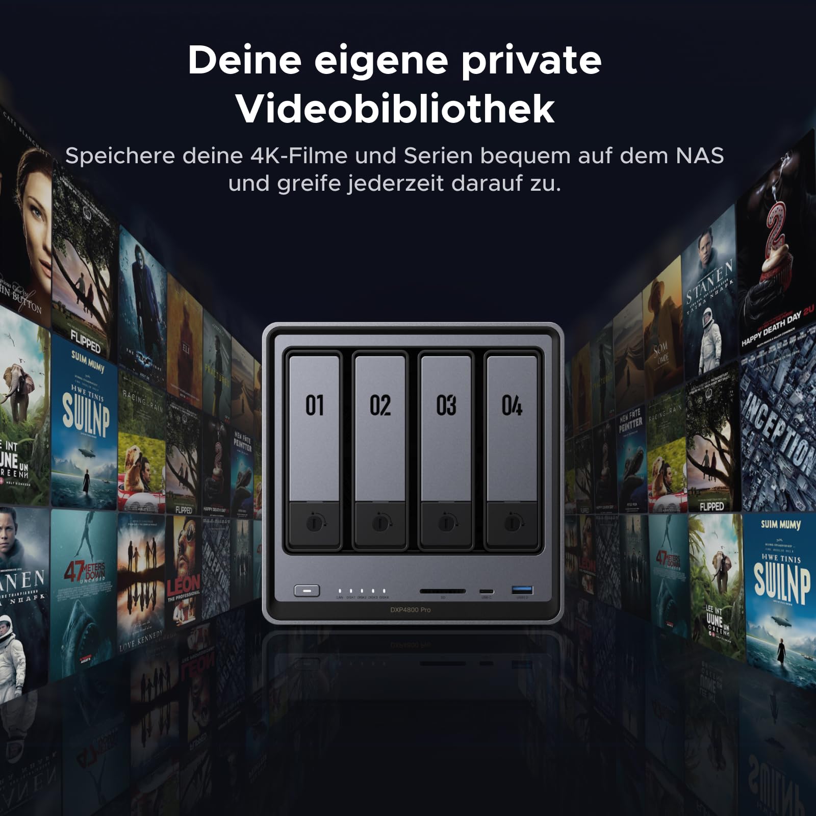 UGREEN NASync DXP4800Pro 4-Bay NAS mit 2X 100W USB-Kabel (2er-Pack)