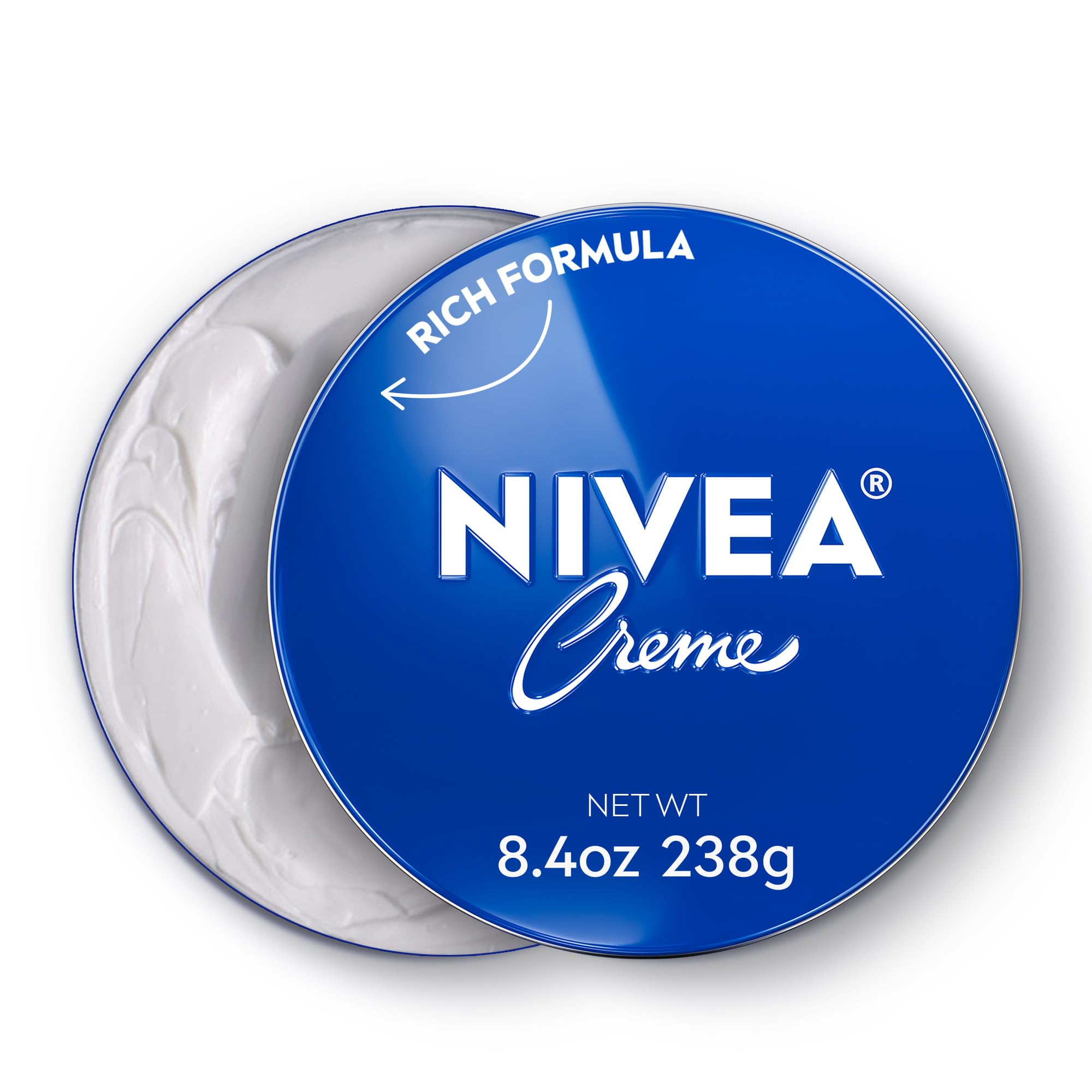 Creme Body, Face and Hand Moisturizing Cream, German NIVEA Creme, Rich Body Moisturizer with Provitamin B5, 8.4 Oz Jar