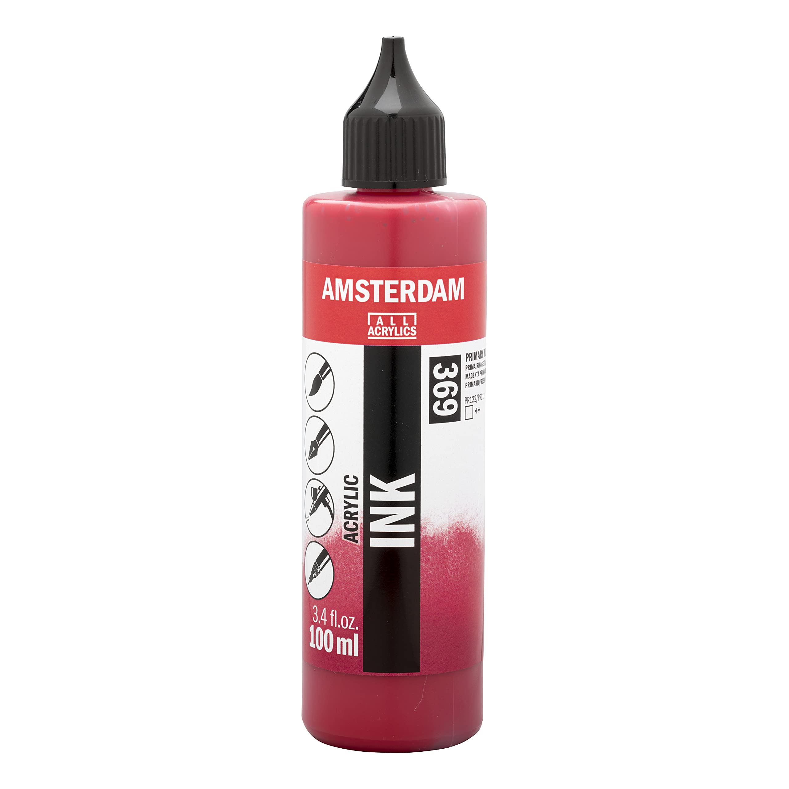 Amsterdam Primary Magenta Acrylic Ink Bottle 100 Ml 369 (17213690)