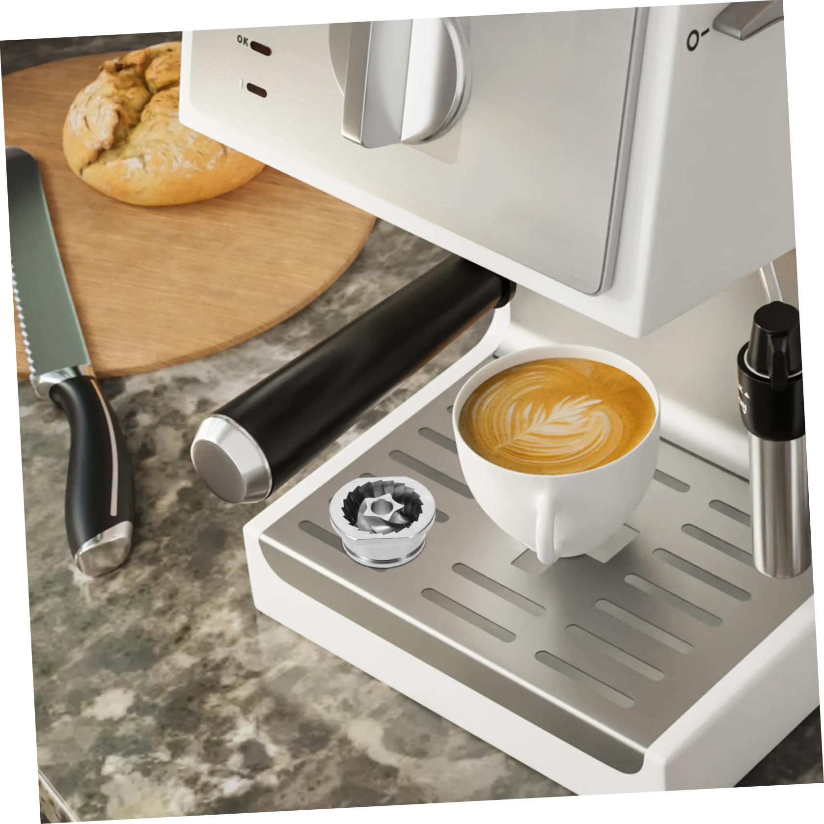 SHINEOFI Set di Macine Coniche in Acciaio Inox da 48 MM per Macchine da Caffè Espresso Jura Ricambi per Macinacaffè Automatici Accessori per Sostituzione Macina per Uso Domestico e