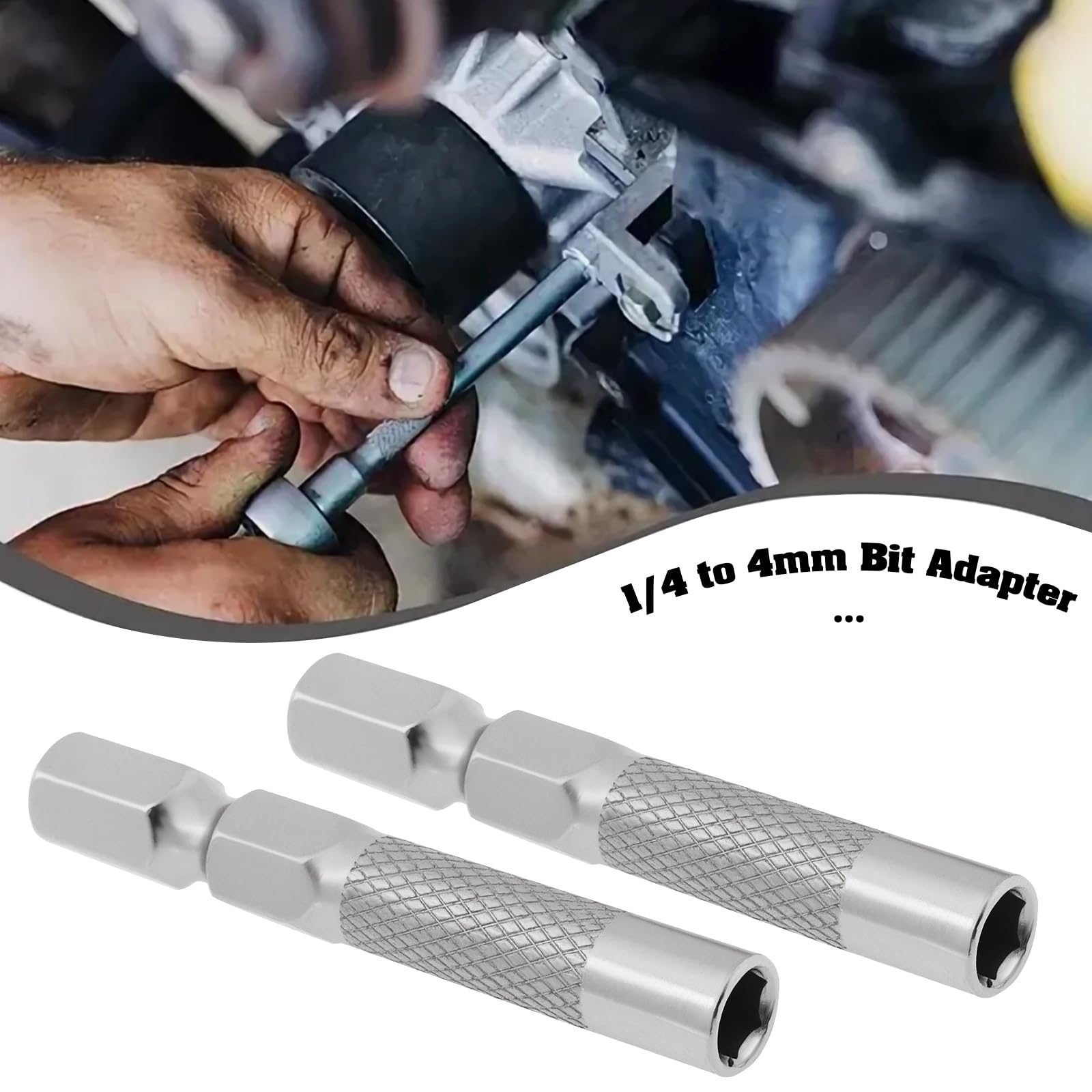 SG Store 10Pcs 1/4 to 4mm Bit Adapter Compatible with Hex Shank Magnetic Holder 5 Pieces 1/4 to 4mm Hex Adapter Magnetic and 5 Pieces Drill Extension Micro Bit Holder - Image 2