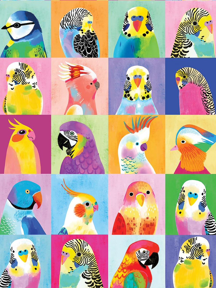 White Mountain Tropical Bird Puzzles Jigsaw Puzzle 500 Pieces Art Collage Spring Puzzle for Adults and Family