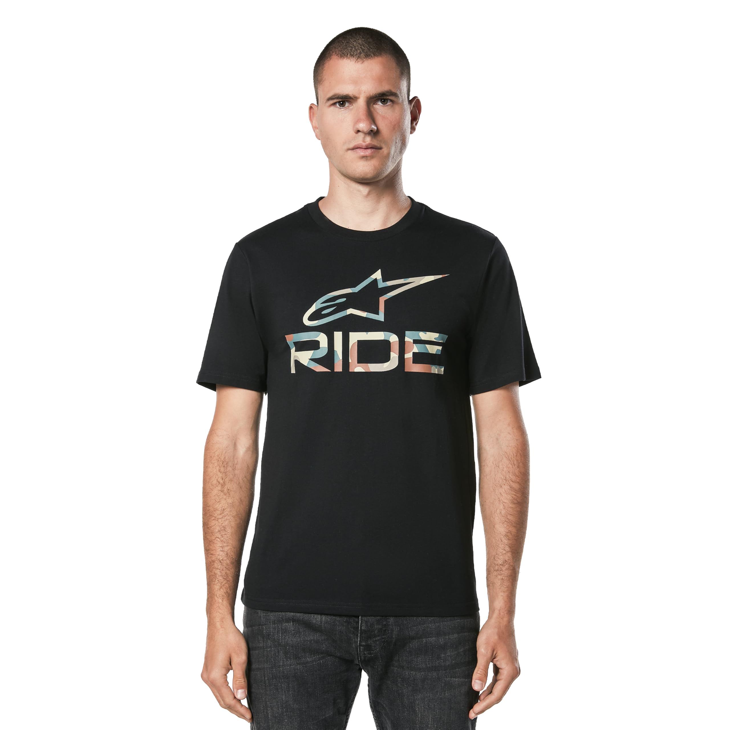 Alpinestars Men's Ride Camo Csf Tee T-Shirt, Black, L