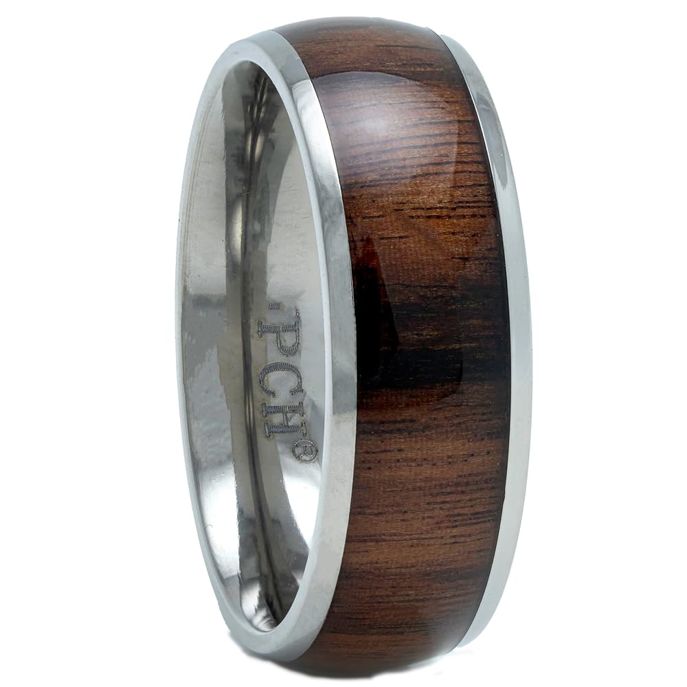 PCH Jewelers Men's Women's Tungsten Ring Abalone Koa Wood Dome 8mm Wed : PCH Jewelers: Ring Selection Click Here for our Latest