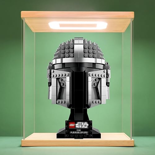 NONEMEY Vitrina de acrílico para Lego 75328, soporte de acrílico transparente, a prueba de polvo, caja organizadora para figuras de acción (7.8 x