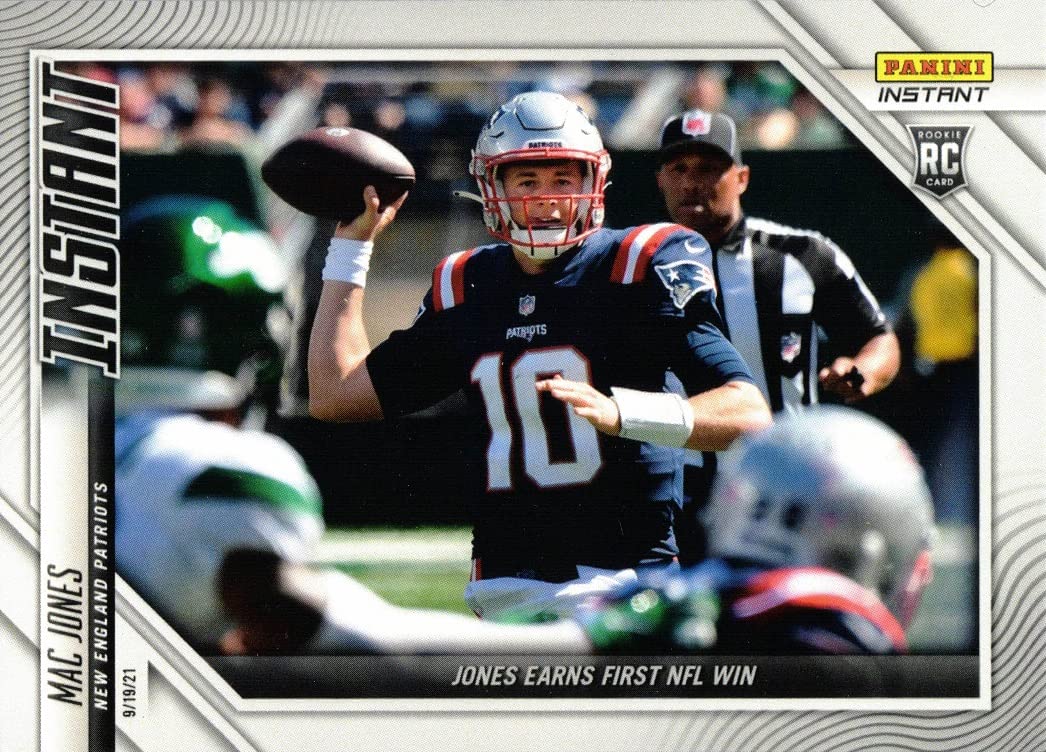 Amazon.com: 2021 Panini Instant Football #23 Mac Jones Rookie Card - Earns  1st Career Win - Only 1,144 made! : Collectibles & Fine Art
