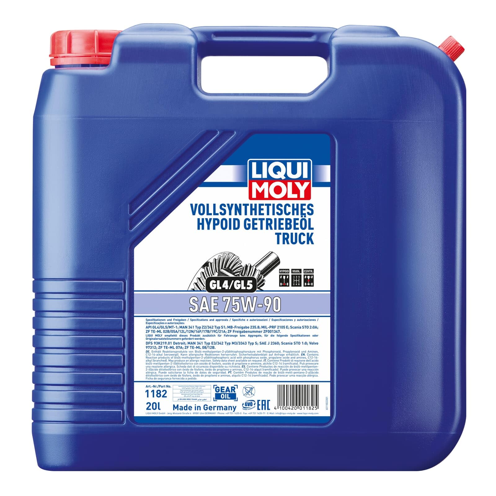 20L Liqui Moly Vollsynthetisches Hypoid Getriebeöl Truck GL-4/5 75W-90 235. | Truck (GL4/5) 75W-90 1182, Vollsynthetisches Hypoid Getriebeöl Truck (GL4/5) 75W-90