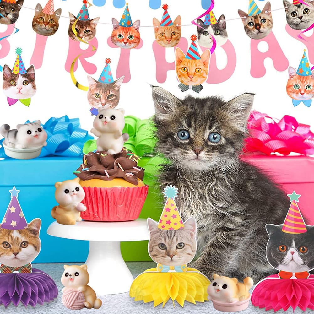YGCHEN Decorazioni Torta Gatto Figure Compleanno Decorazione per