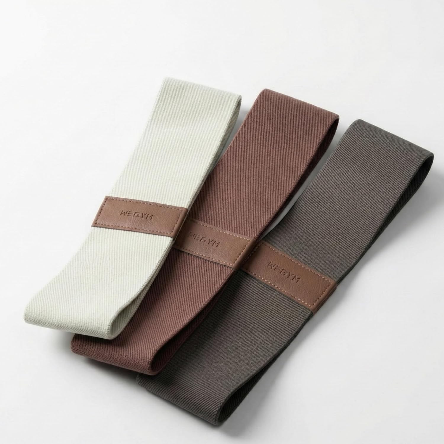 WeGym Fabric Resistance Bands, Workouts at Home, Set of 3 Bands, Exercise Bands for Lower Body Workouts, Travel Friendly Fitness Equipment, Stylish Fitness