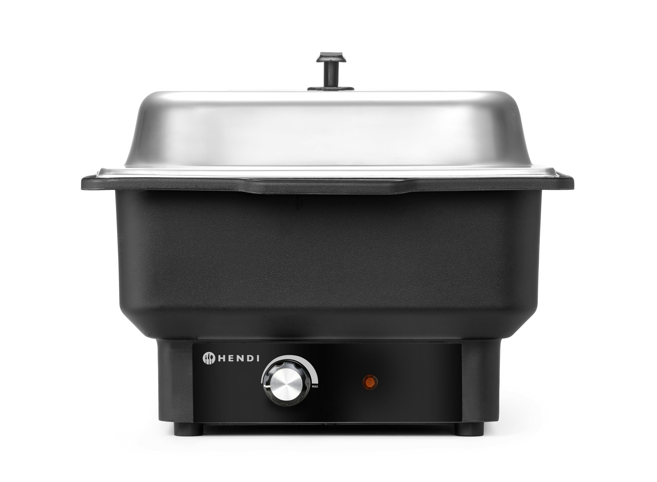 HENDI Chafing Dish électrique Tellano, Bain-Marie de Buffet, GN 1/1, capacité 9L, 30–85°C, 230V, 900W, 575x349x(H) 278mm, polypropylène et Acier Inoxydable