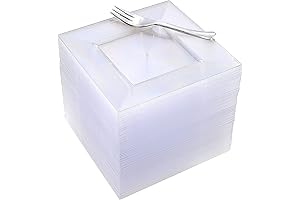 Supernal Clear Plastic Appetizer Plates - 100 Pack