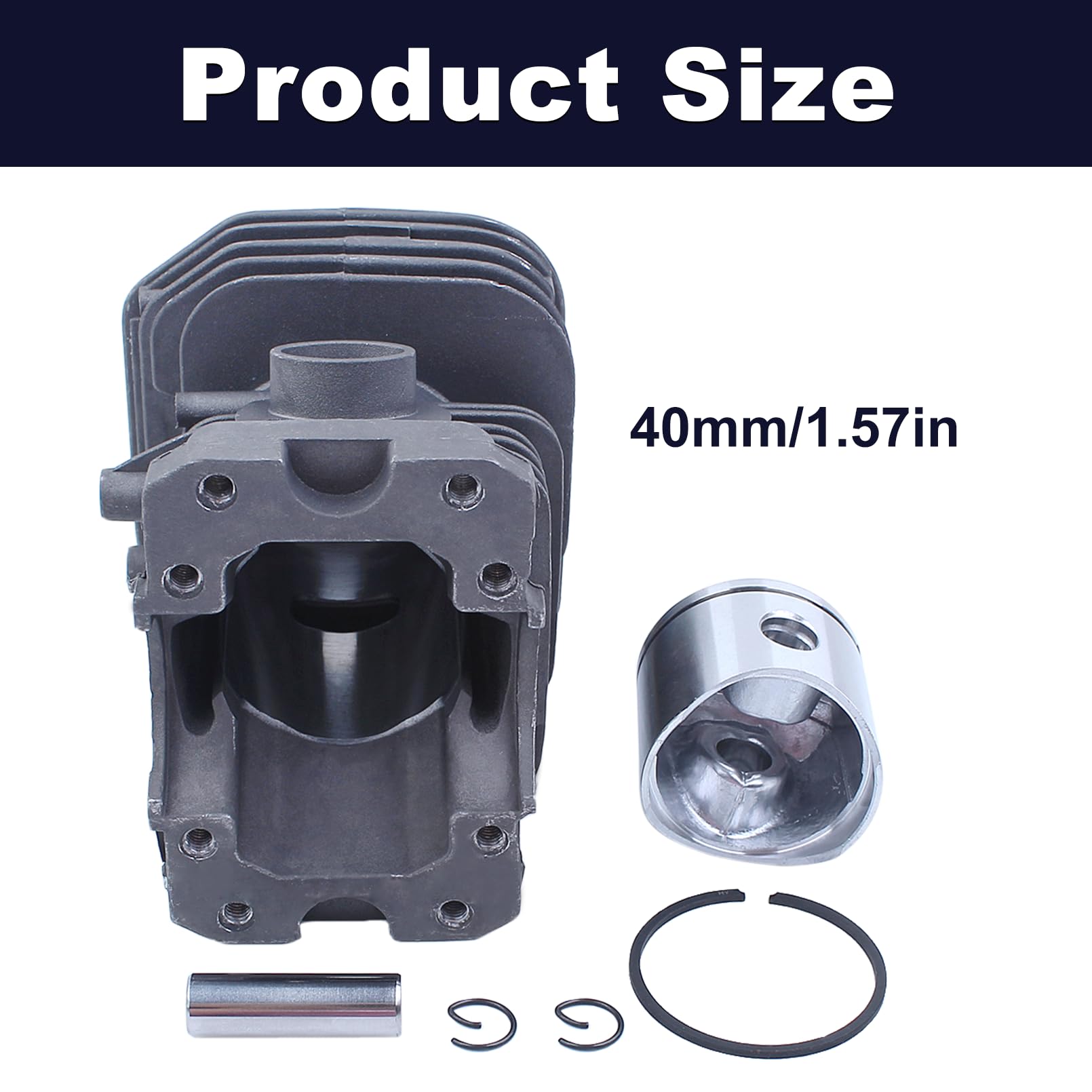 Kit Guarnizioni Cuscinetto Manovella Pistone Cilindro 40Mm, Per Motosega Per Husqvarna 136 137 141 142, 530069941, 530 06 99 41, 530 02 97 94, 503920801, 530056363, 503161602, 503161602