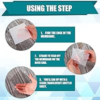 Vista 3 de Pangda 100 piezas de láminas cuadradas de acrílico fundido transparente de 4'' x 4'', hojas de plástico cuadradas, paneles transparentes con papel