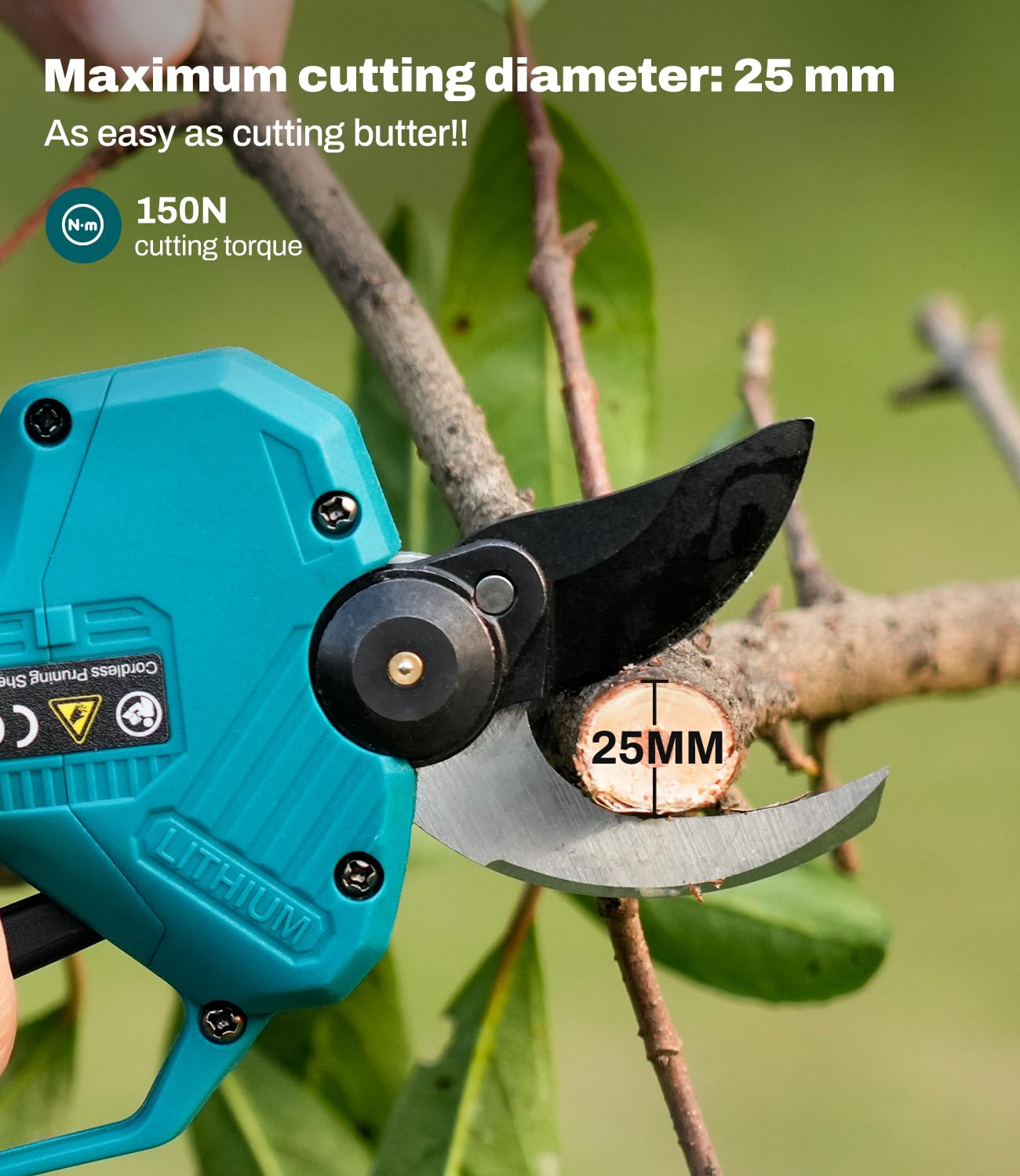 CSS02 Akku Astschere Kompatibel mit Makita 18V Akku, 25mm Elektrische Gartenschere Bürstenloser mit Sicherheitsschalter Softgrip, Elektrisch Baumschere Akkuschere (ohne Akku und Ladegerät)